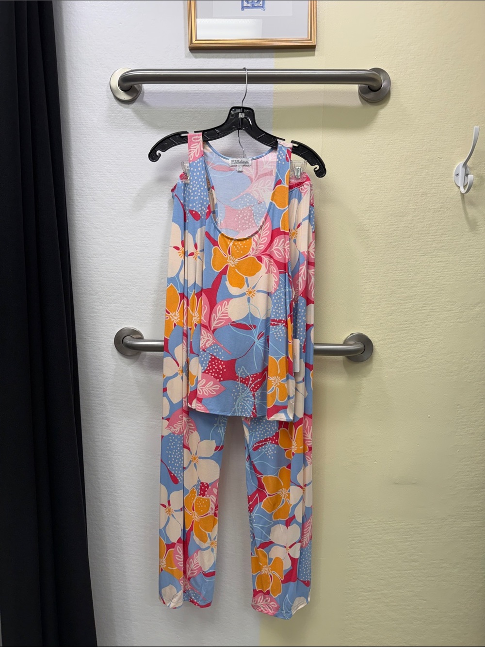 PJ Salvage Blue, Pink & Yellow Floral Tank Pajama Set